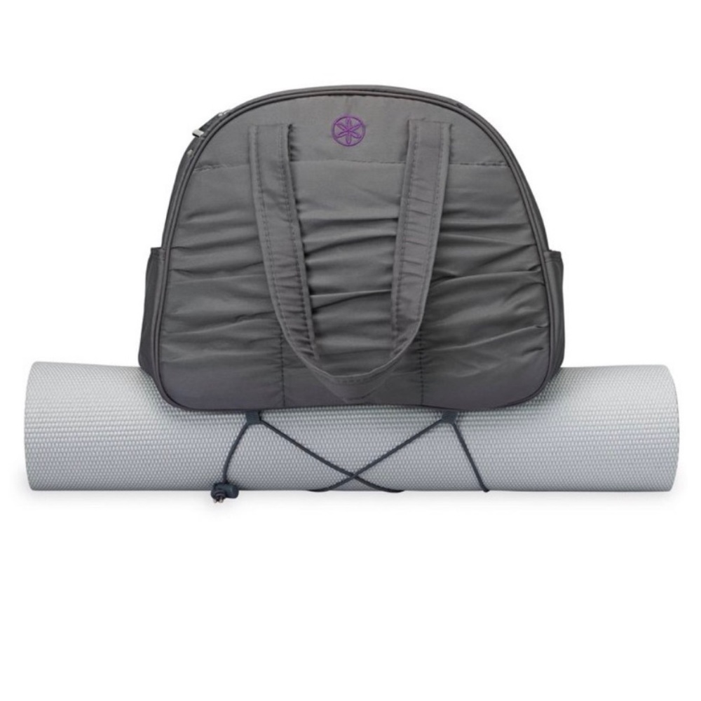GAIAM Charcoal Gray and Purple Gym Bag